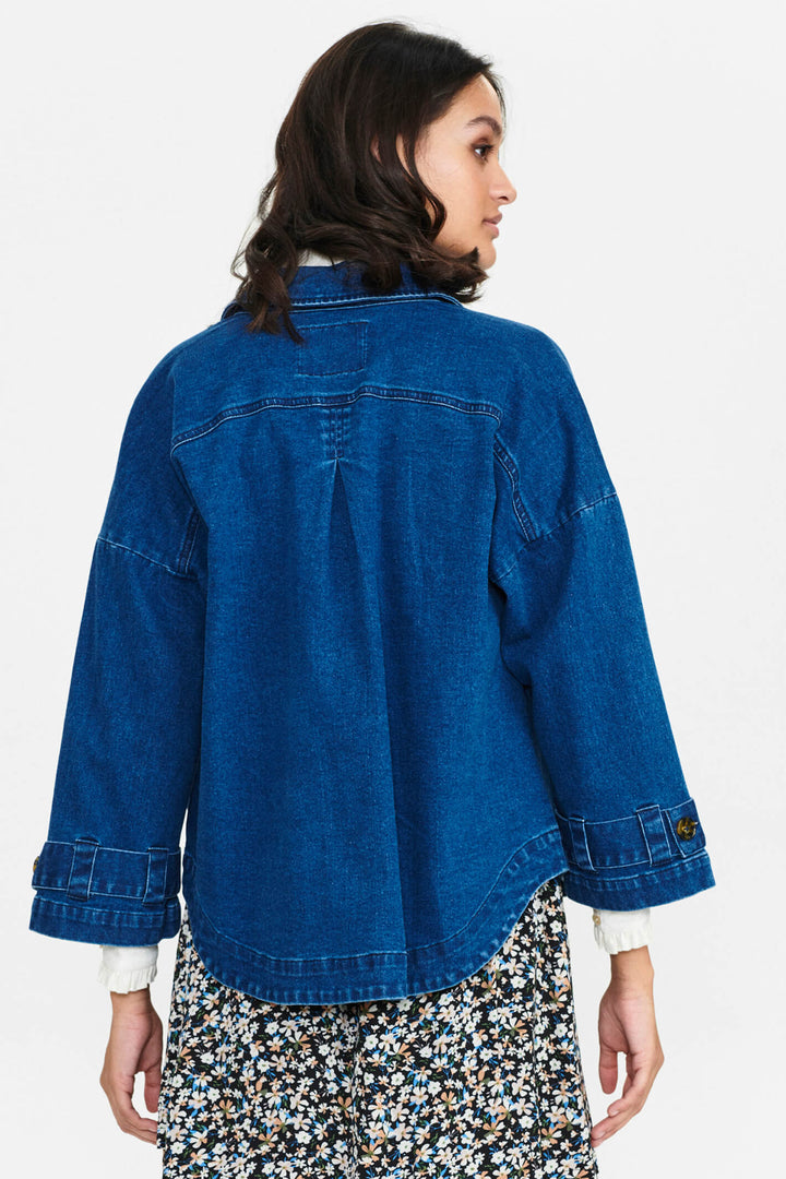 Numph 701594 Nucataleya 3013 Medium Blue Denim Jacket - Shirley Allum Boutique