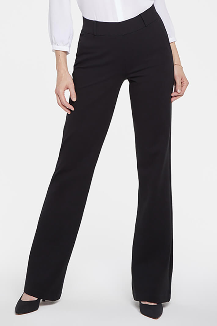 NYDJ MCPP8543 Pull On Flare Leg Black Trouser - Shirley Allum Boutique