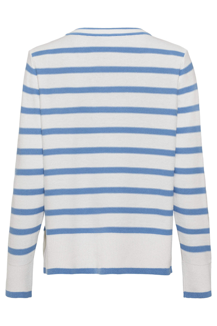 Olsen 11003977 Cornflower Blue Stripe Jumper - Shirley Allum Boutique