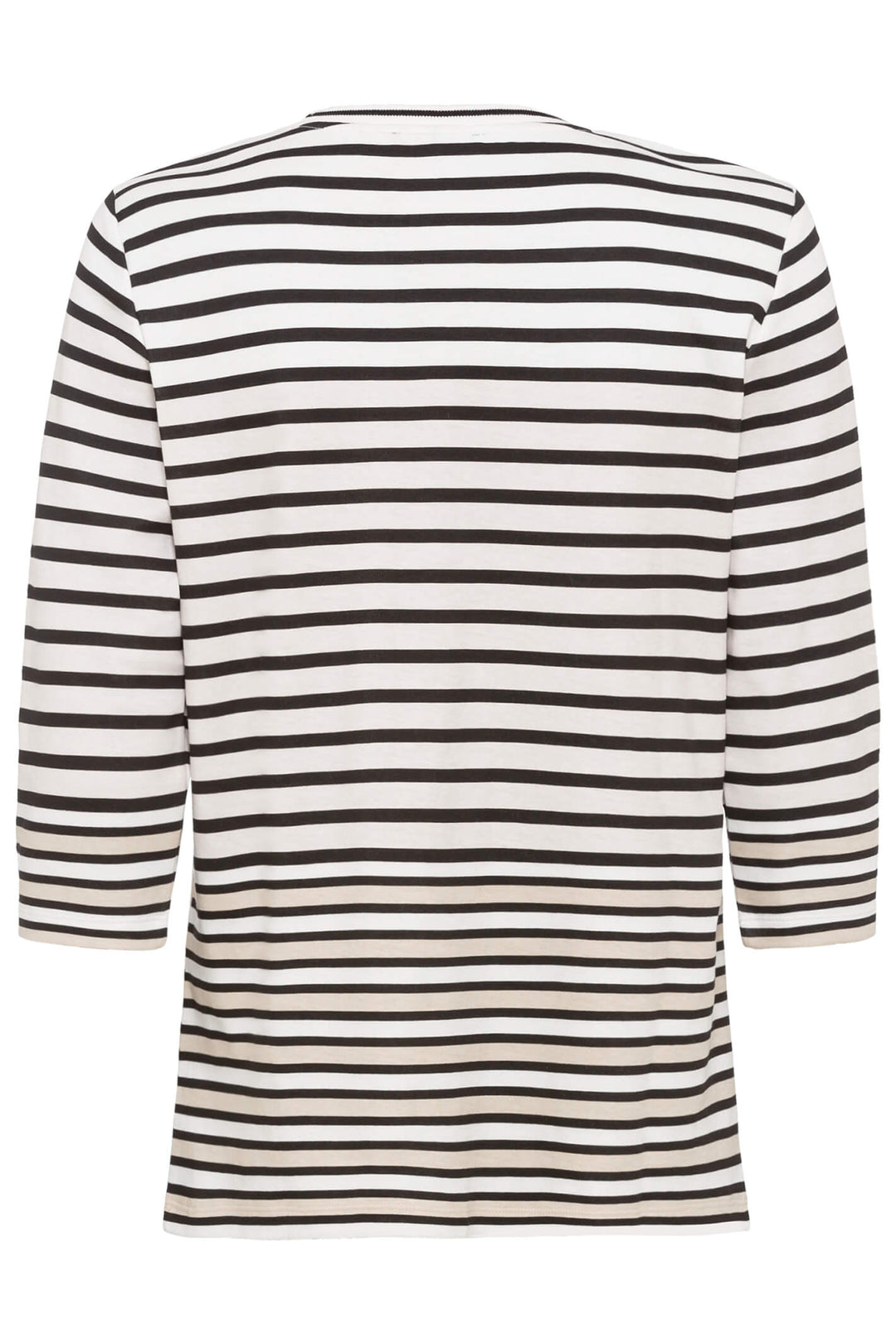 Olsen 11104464 Off White Long Sleeve Stripe Print Top - Shirley Allum Boutique