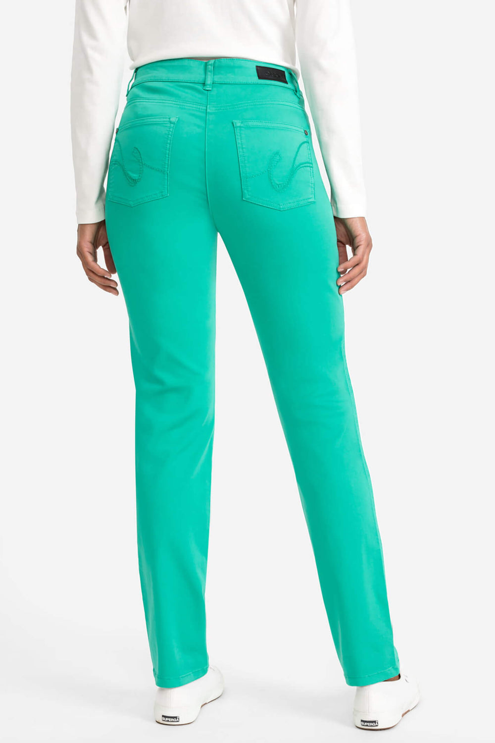 Olsen 14000620 Vivid Long Green Jeans - Shirley Allum Boutique