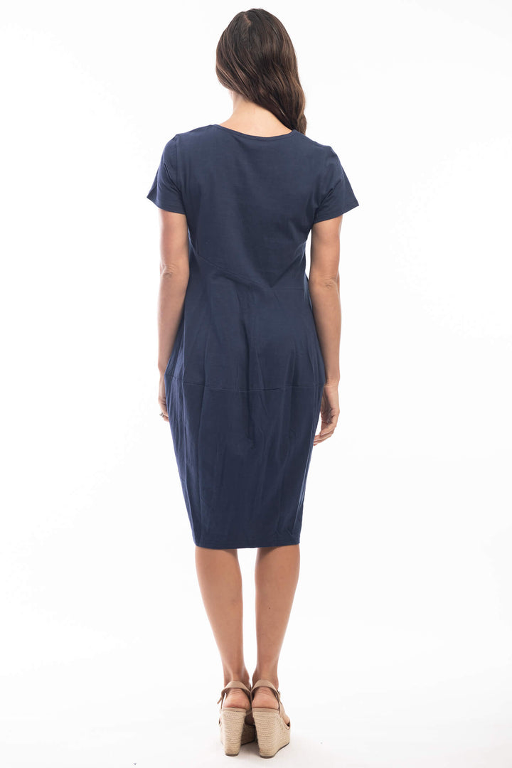 Orientique 6105 Navy Essentials Bubble Dress - Shirley Allum Boutique