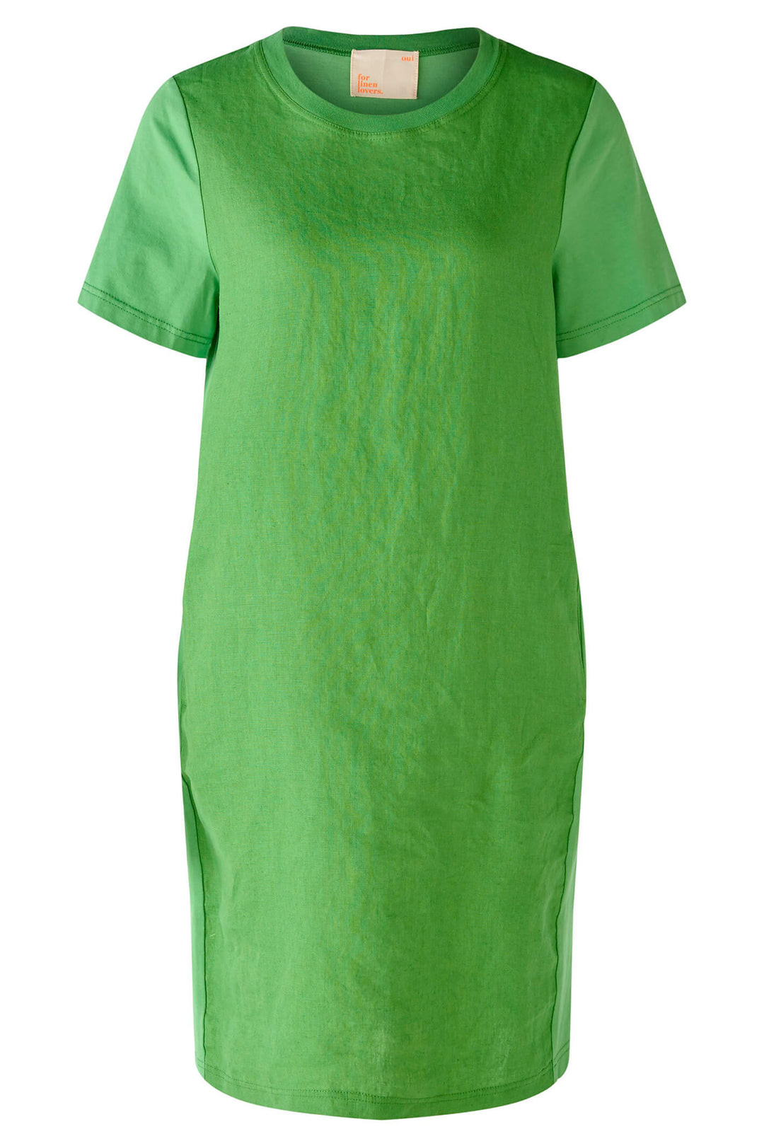 Oui 78504 Leaf Green Linen & Cotton Short Sleeve Dress Shirley Allum Boutique Oui 78504 Leaf Green Linen & Cotton Short Sleeve Dress Shirley Allum Boutique