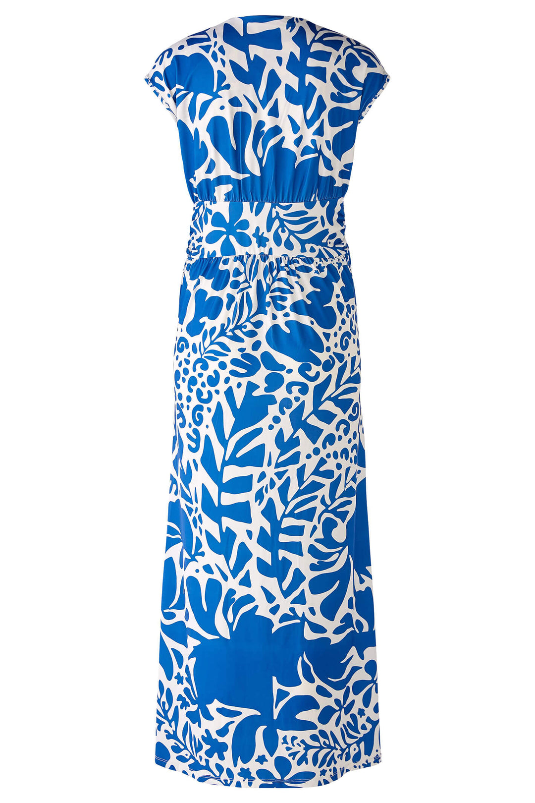 Oui 78549 Blue White Print Knotted Front Maxi Dress - Shirley Allum Boutique