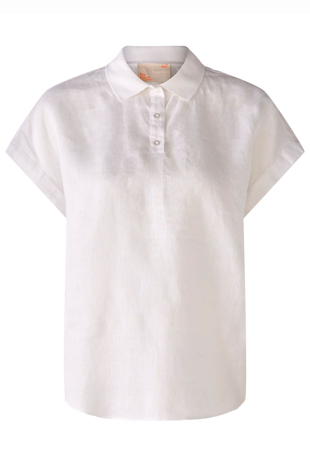 Oui 78899 Optic White Linen Cotton Duo Blouse - Shirley Allum Boutique