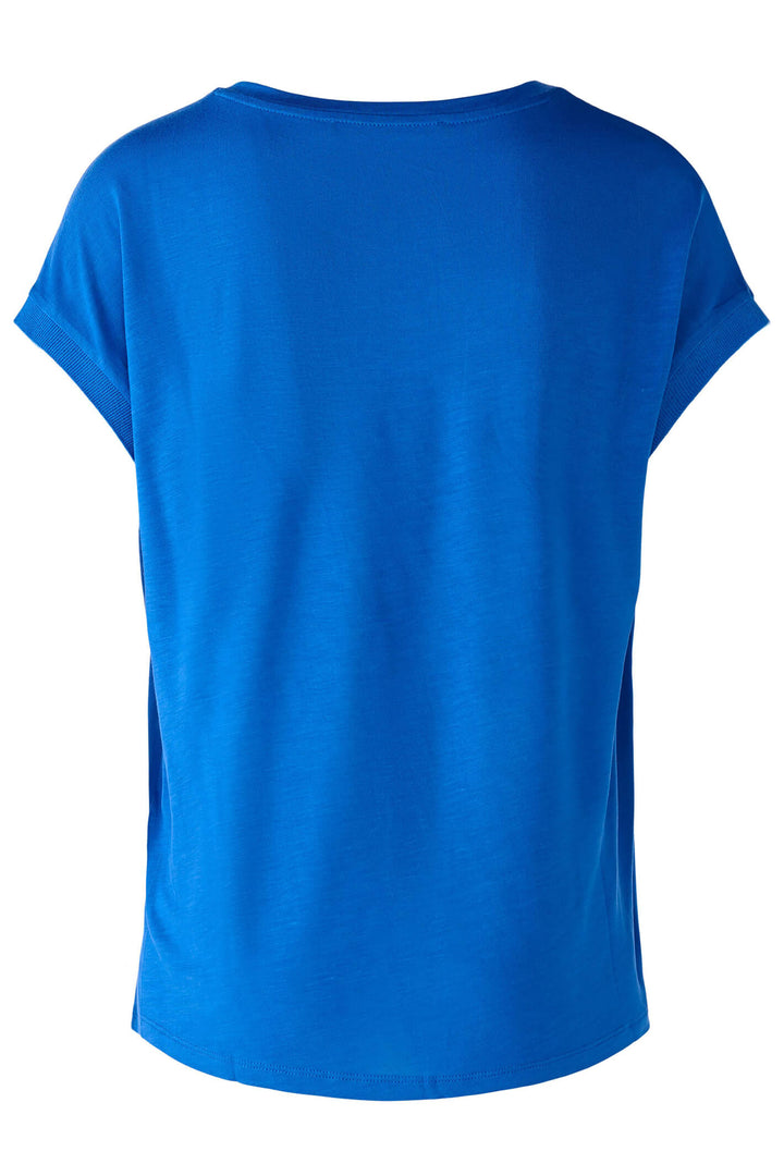 Oui 79015 Blue Lolite Wide Neck Top - Shirley Allum Boutique