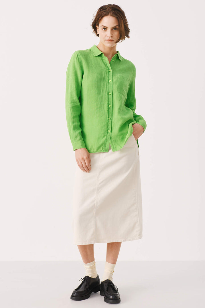 Part Two 30306952 156437 Kivas Grass Green Shirt - Shirley Allum Boutique