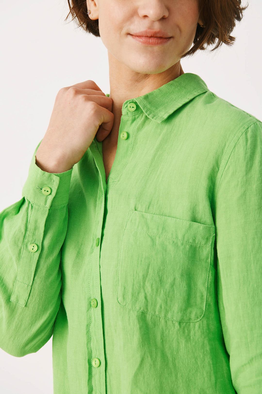 Part Two 30306952 156437 Kivas Grass Green Shirt - Shirley Allum Boutique