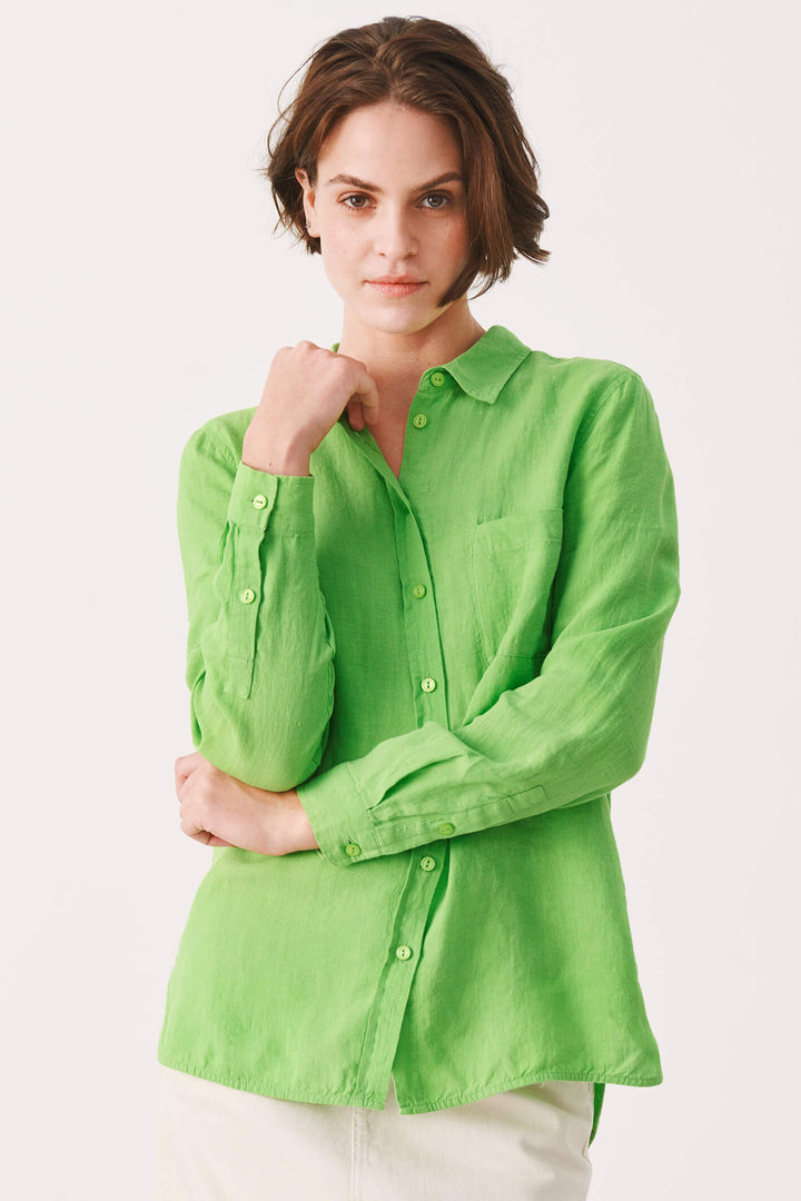 Part Two 30306952 156437 Kivas Grass Green Shirt - Shirley Allum Boutique
