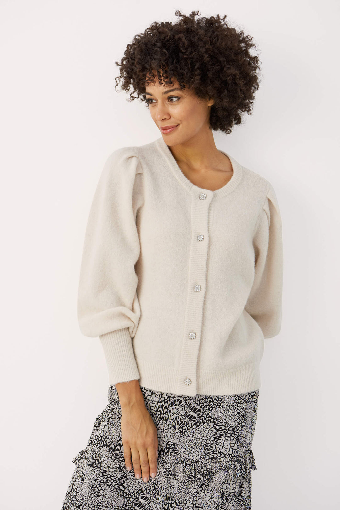 Part Two 30307262 Tanni 120304 Beige Whitecap Grey Cardigan - Shirley Allum Boutique