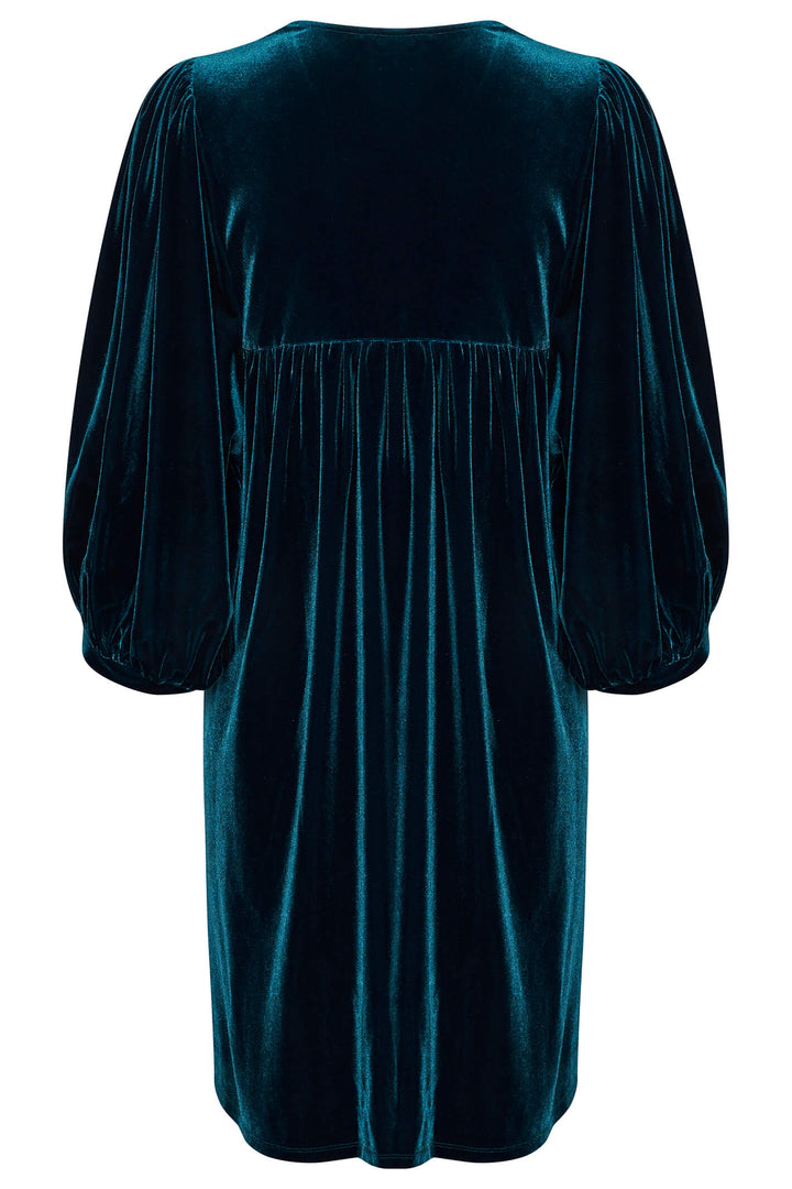 Part Two 30307317 Thit 301659 Teal Blue Moonlit Ocean Velvet Dress - Shirley Allum Boutique