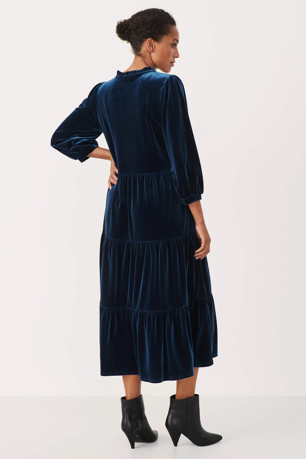 Part Two 30307366 Viggasa Teal Blue 194122 Moonlit Ocean Velvet Dress - Shirley Allum Boutique