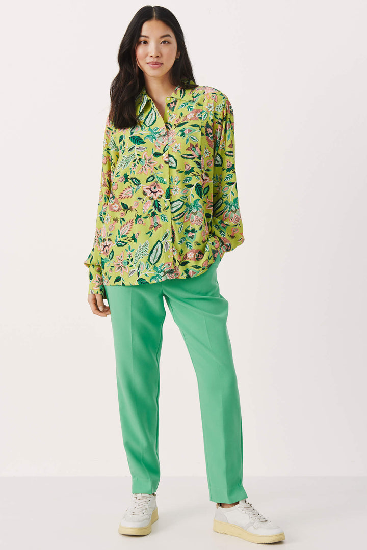 Part Two 30307521 301845 Oasis Craft Sabila Green Blouse - Shilrey Allum Boutique