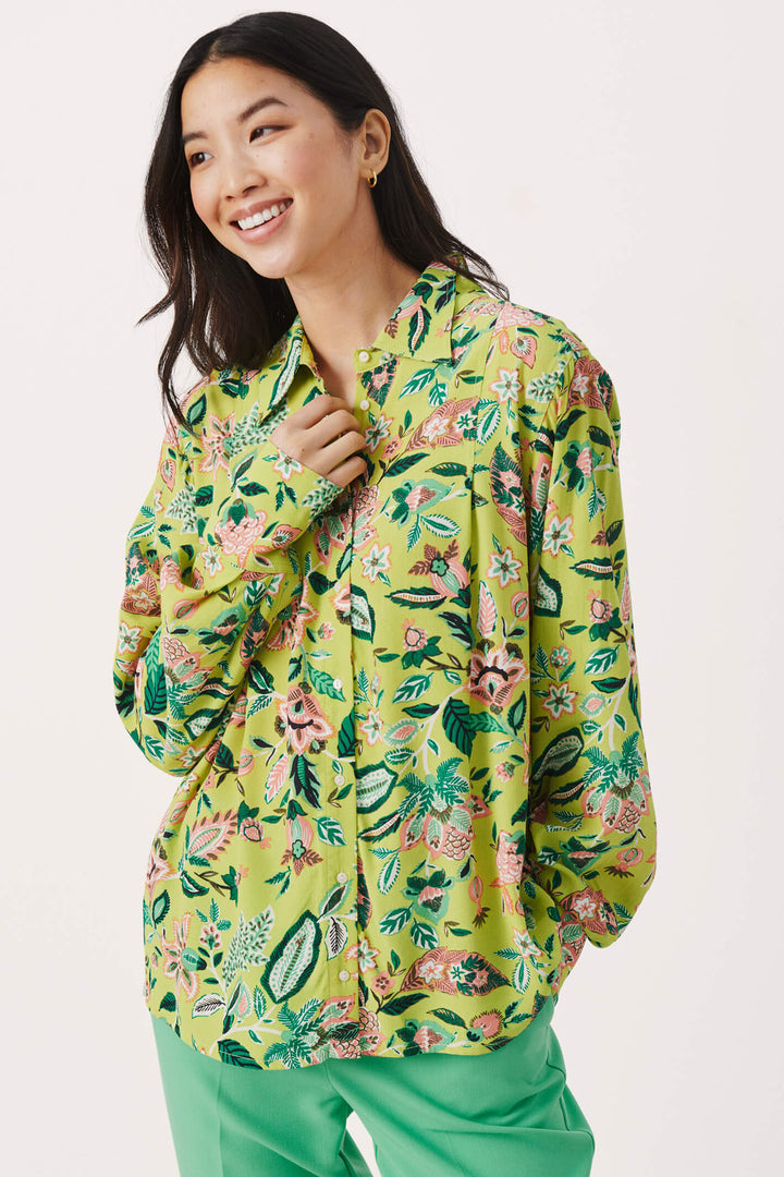 Part Two 30307521 301845 Oasis Craft Sabila Green Blouse - Shilrey Allum Boutique