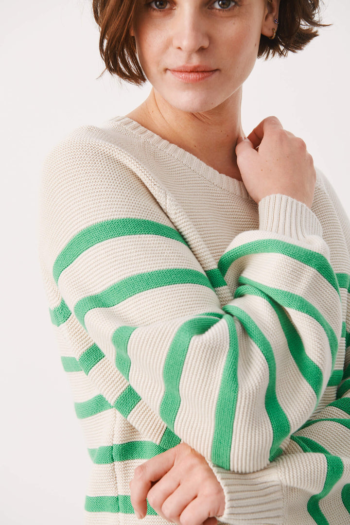 Part Two 30307539 301899 Saya Greenbriar Stripe Jumper - Shirley Allum Boutique