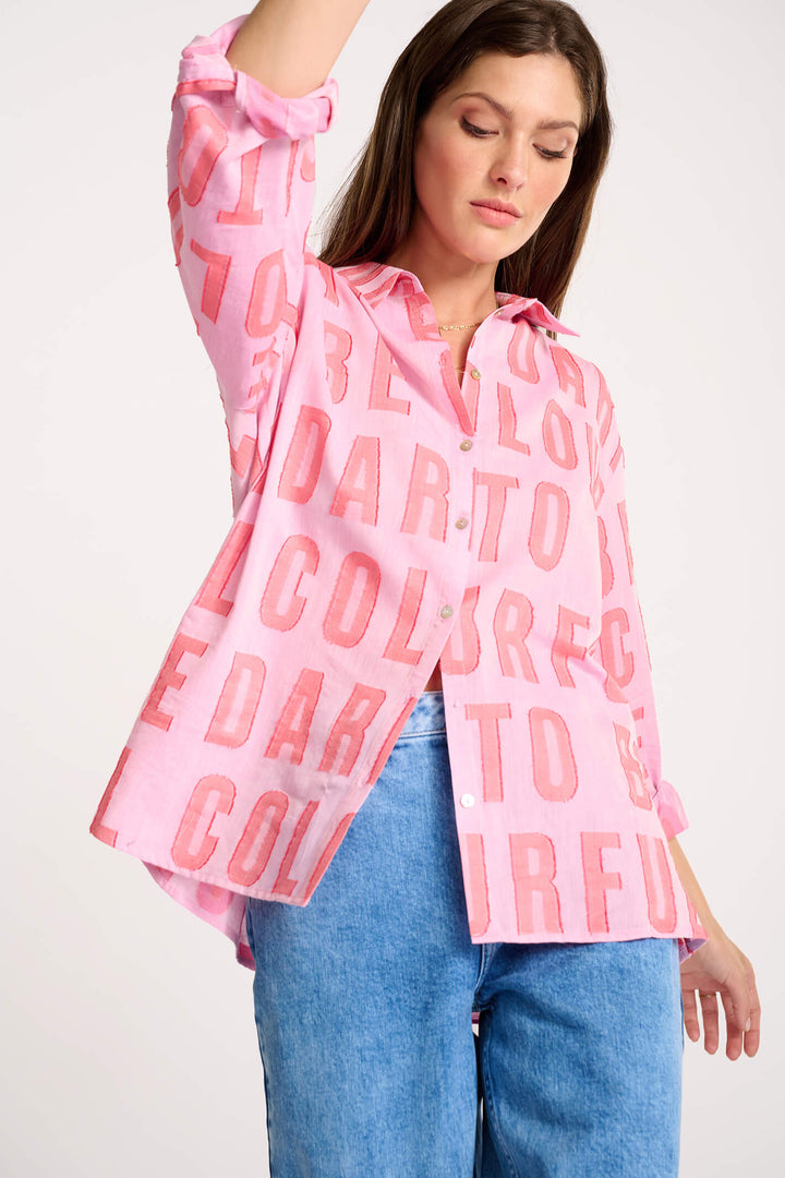 POM Amsterdam SP6833 Mila Dare To Be Pink Blouse - Shirley Allum Boutique