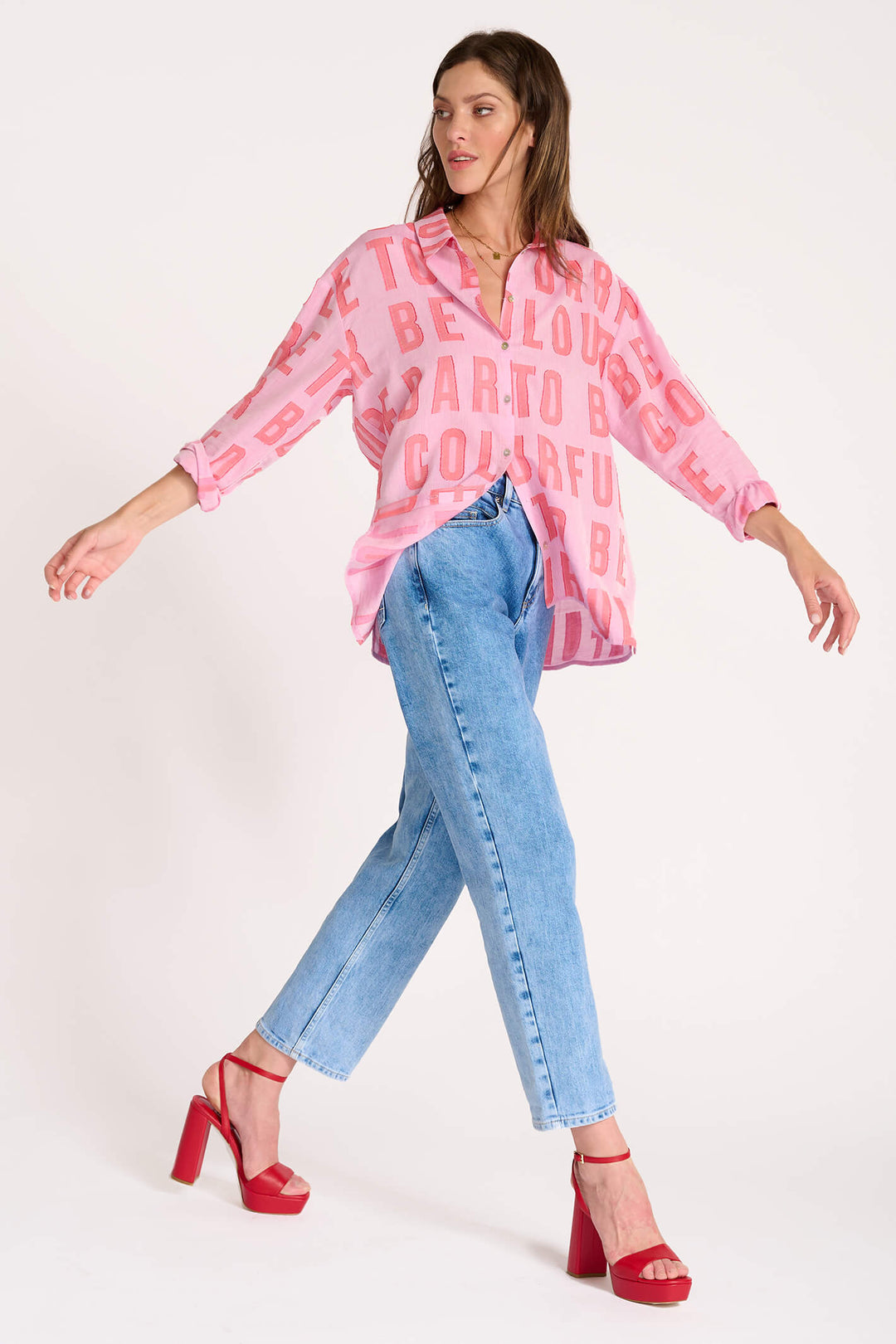 POM Amsterdam SP6833 Mila Dare To Be Pink Blouse - Shirley Allum Boutique