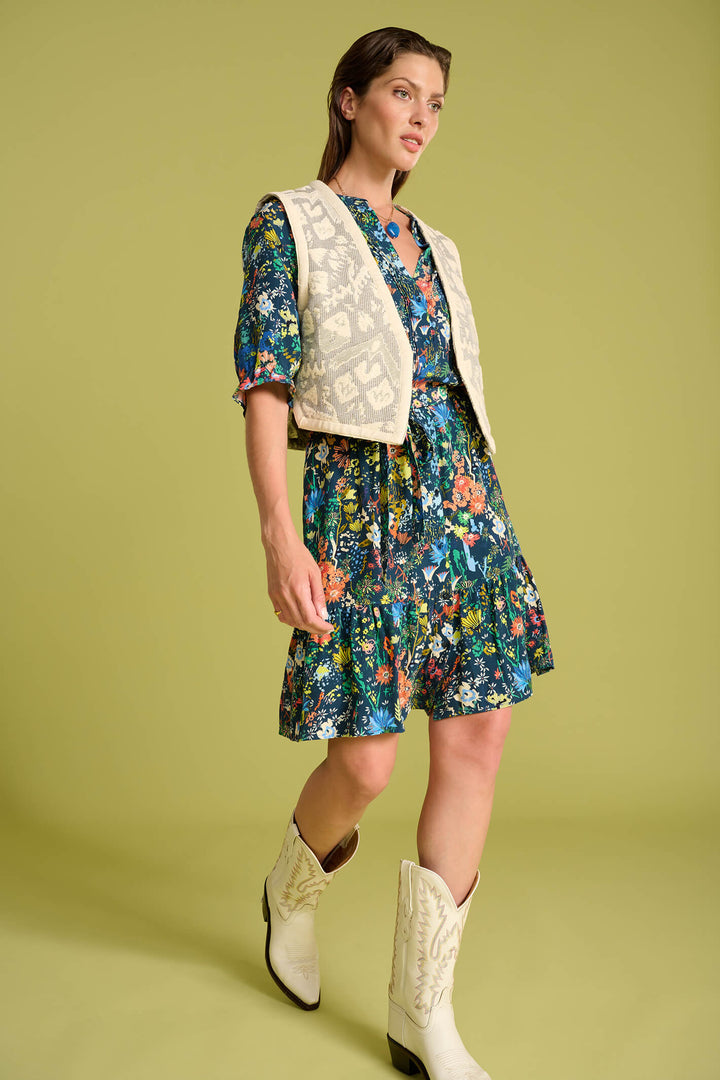 POM Amsterdam SP6838 Flower Sky Indigo Dress - Shirley Allum Boutique