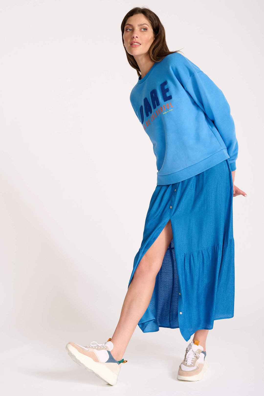 POM Amsterdam SP6849 Tess Mediterranean Blue Skirt - Shirley Allum Boutique