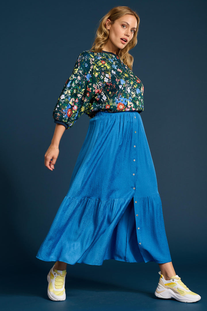 POM Amsterdam SP6849 Tess Mediterranean Blue Skirt - Shirley Allum Boutique