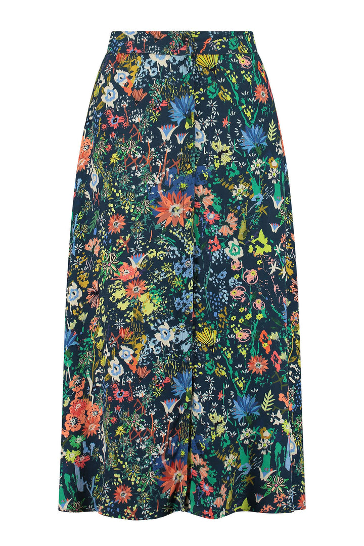 POM Amsterdam SP6850 Flower Sky Indigo Skirt - Shirley Allum Boutique