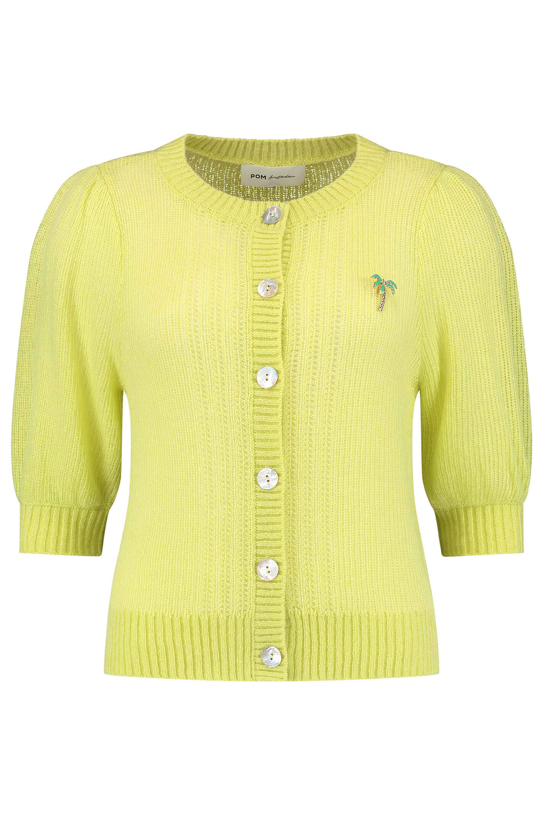 POM Amsterdam SP6869 Maud Luminous Lime Cardigan - Shirley Allum Boutique