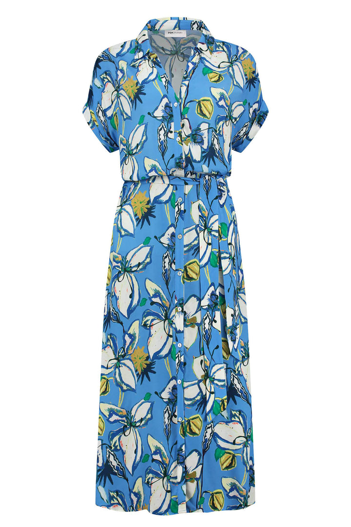 POM Amsterdam SP6896 Lynn Lily Marina Blue Dress - Shirley Allum Boutique
