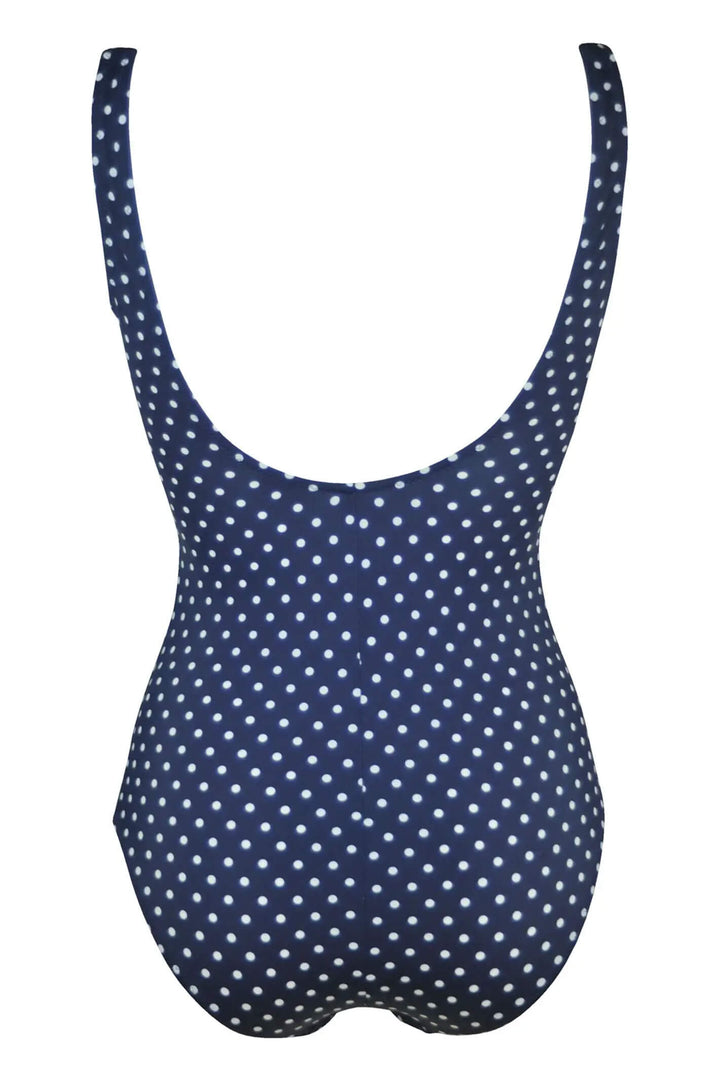 Pour Moi 3906 Hot Spots Navy Scoop Neck Control Swimsuit - Shirley Allum Boutique