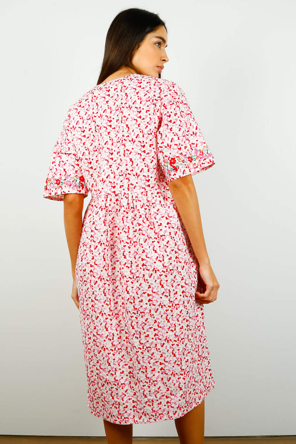 Primrose Park Dora Red Pink Petal 02 Dress - Shirley Allum Boutique