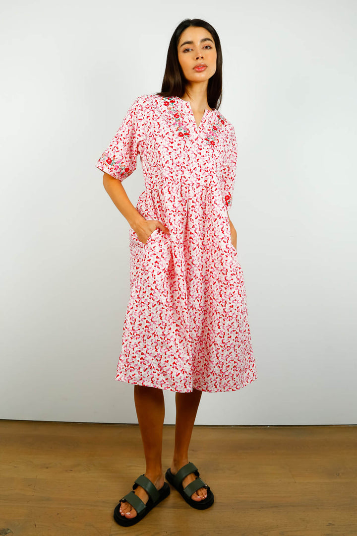 Primrose Park Dora Red Pink Petal 02 Dress - Shirley Allum Boutique