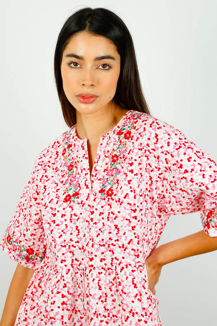 Primrose Park Dora Red Pink Petal 02 Dress - Shirley Allum Boutique