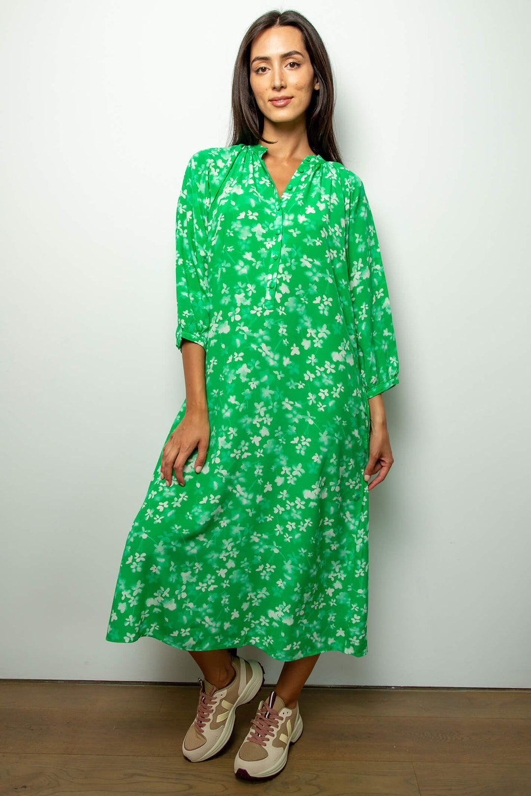 Primrose Park Zion Green Flower Shadow 02 Dress - Shirley Allum Boutique