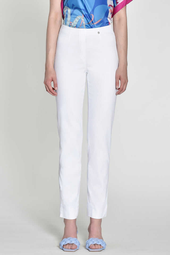 Robell 51639 5448 10 Marie Slim White Fit Jean - Shirley Allum Boutique