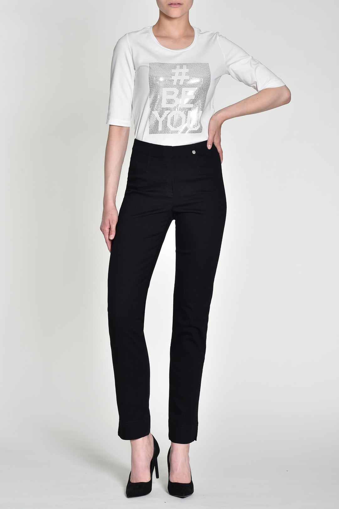 Robell 51639 5448 90 Marie Black Slim Fit Jean - Shirley Allum Boutique