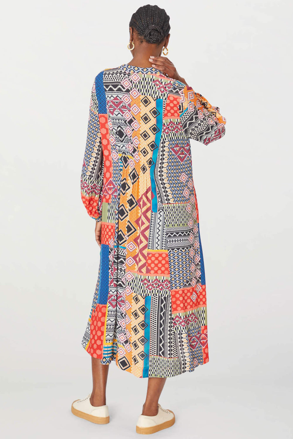 Sahara GRD5198-EPP Eclectic Multi Print Patchwork Dress - Shirley Allum Boutique