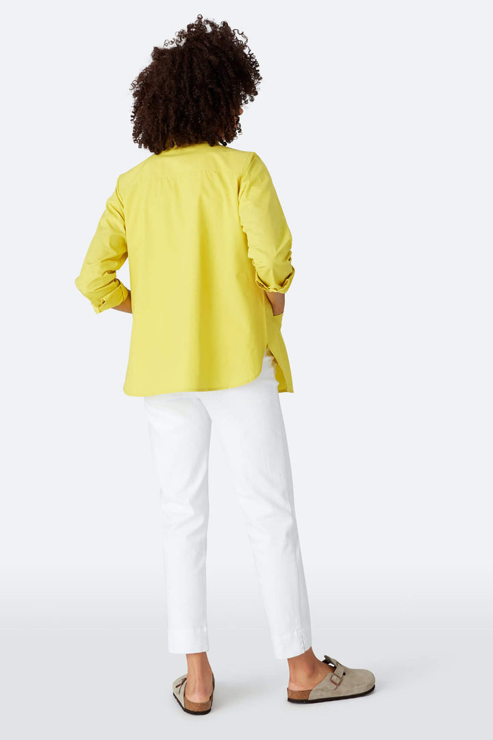 Sahara GRT3278-PTC Pintuck Cotton Chevron Shirt Chartreuse - Shirley Allum#colour_chartreuse