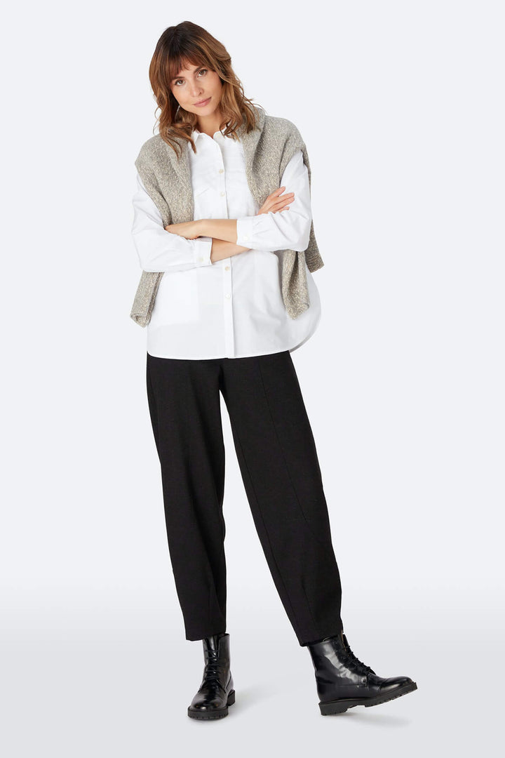 Sahara GRT3278-PTC Pintuck Cotton Chevron Shirt Soft White - Shirley Allum#colour_white