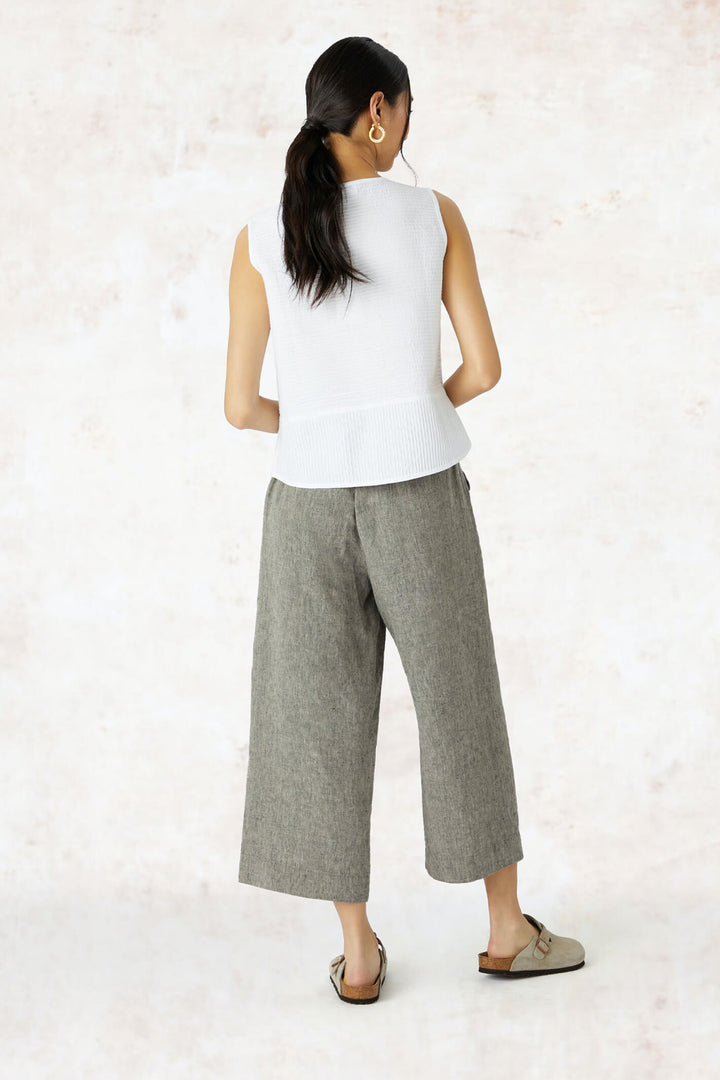 Sahara GRT4287-PTC Pintuck Cotton Sleeveless Vest Top - Shirley Allum