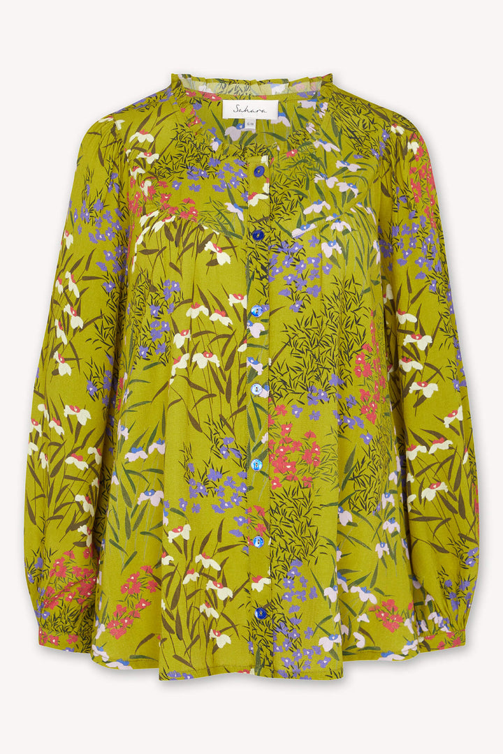 Sahara GRT5141-TRG Green Tranquil Garden Print Shirt - Shirley Allum Boutique