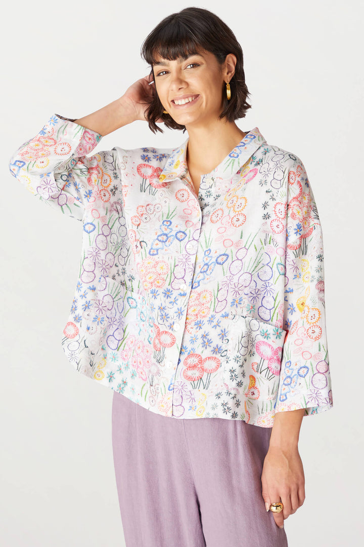 Sahara GRT5175-VFP Multi Vintage Print Shirt - Shirley Allum Boutique