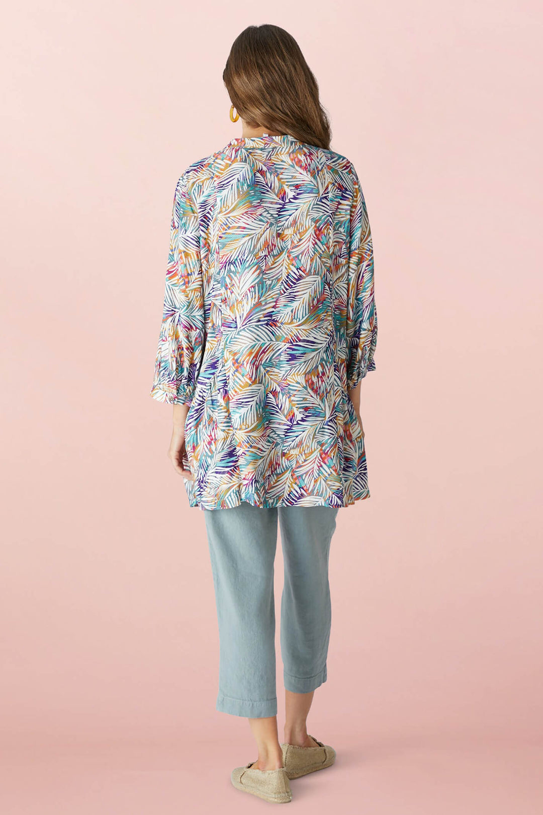 Sahara GTT4756 NLP  Feathery Fern Print Multicoloured Shirt - Shirley Allum Boutique