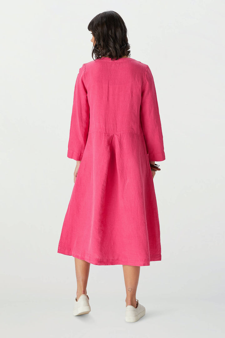 Sahara LAD4636 FWL Camilia Linen Pocket Dress - Shirley Allum Boutique