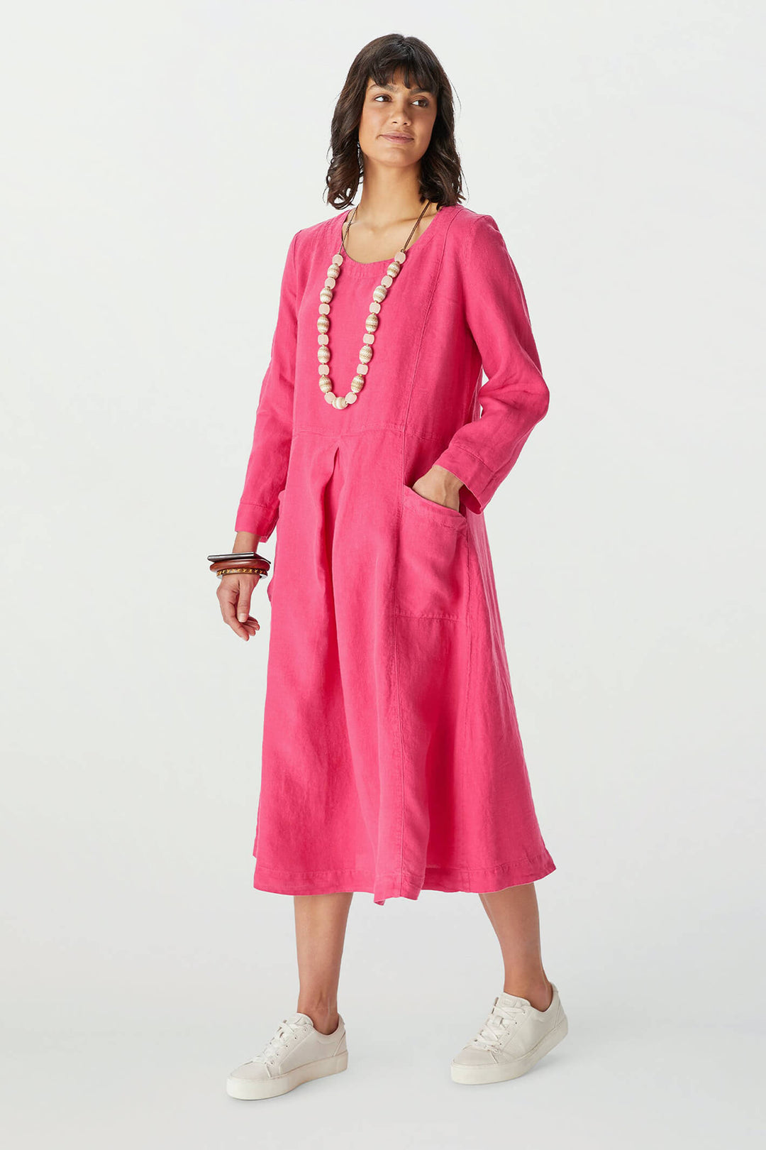 Sahara LAD4636 FWL Camilia Linen Pocket Dress - Shirley Allum Boutique
