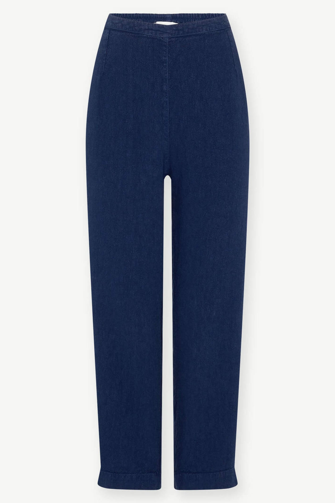 Sahara LAP3665A HTL Midnight Blue Textured Linen Slim Trouser - Shirley Allum Boutique