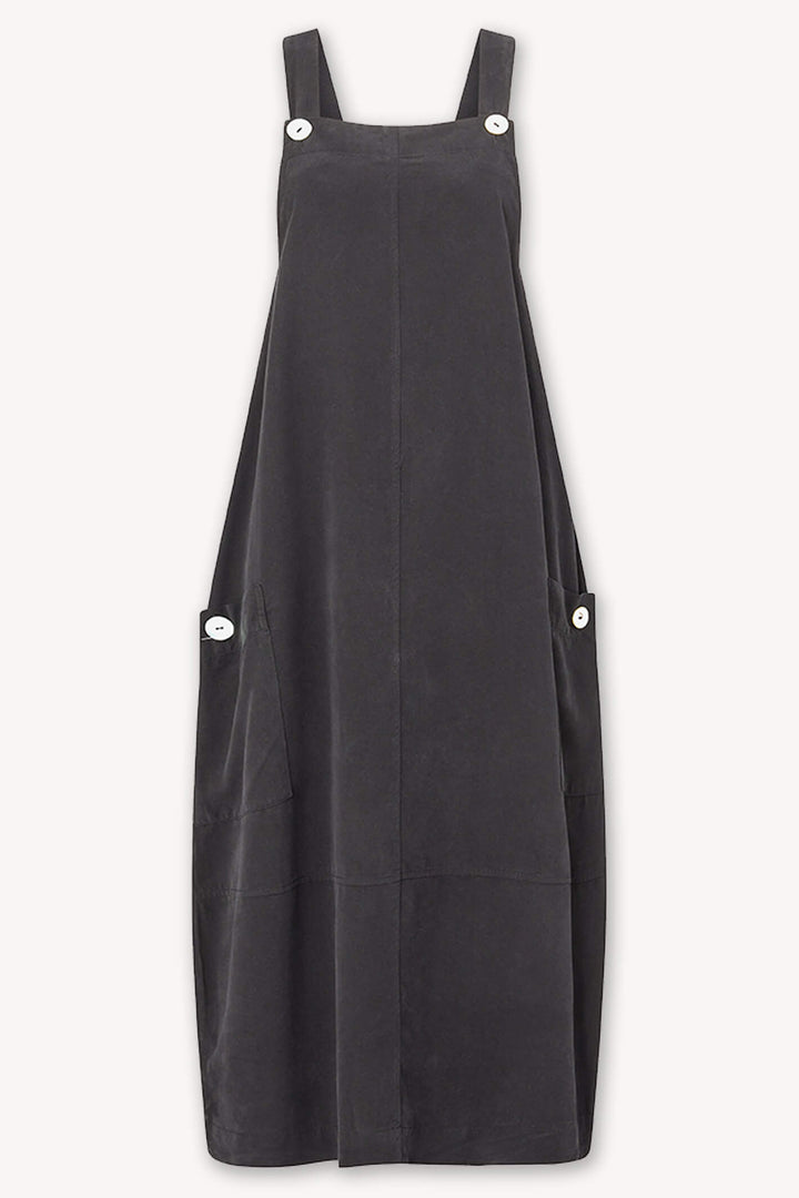 Sahara MTD4694-NTT Fluid Twill Black Pinafore Dress - Shirley Allum Boutique