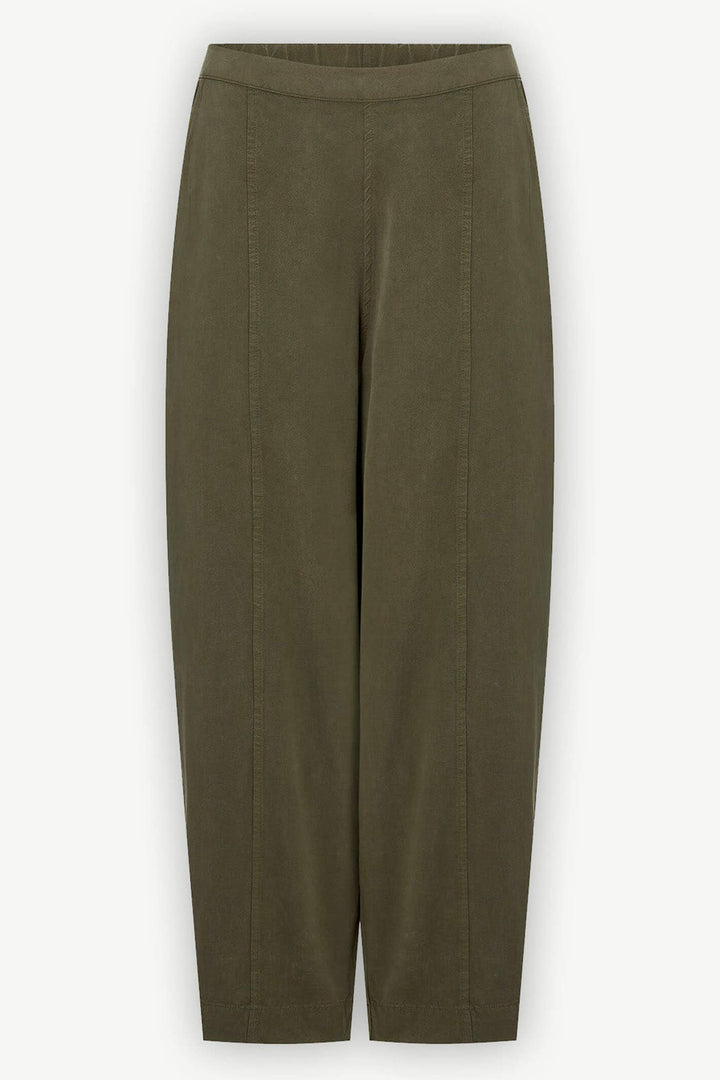 Sahara MTP3829-NTT Khaki Fluid Twill Bubble Trouser - Shirley Allum Boutique