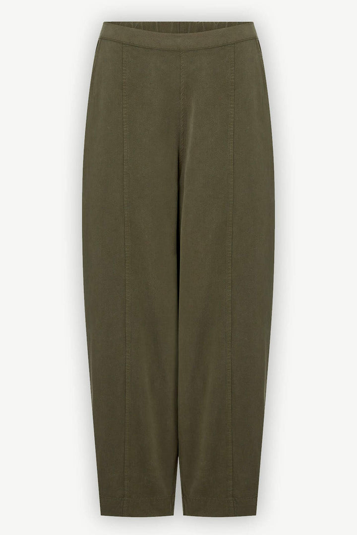 Sahara MTP3829-NTT Khaki Fluid Twill Bubble Trouser - Shirley Allum Boutique