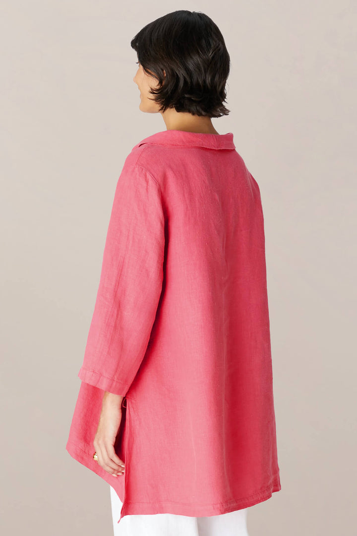 Sahara MTT5239-NFL Hot Coral Linen Cowl Neck Tunic - Shirley Allum Boutique