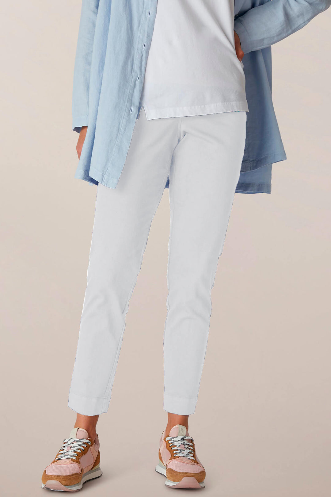 Sahara REP529C STC White Stretch Cotton Trouser - Shirley Allum Boutique