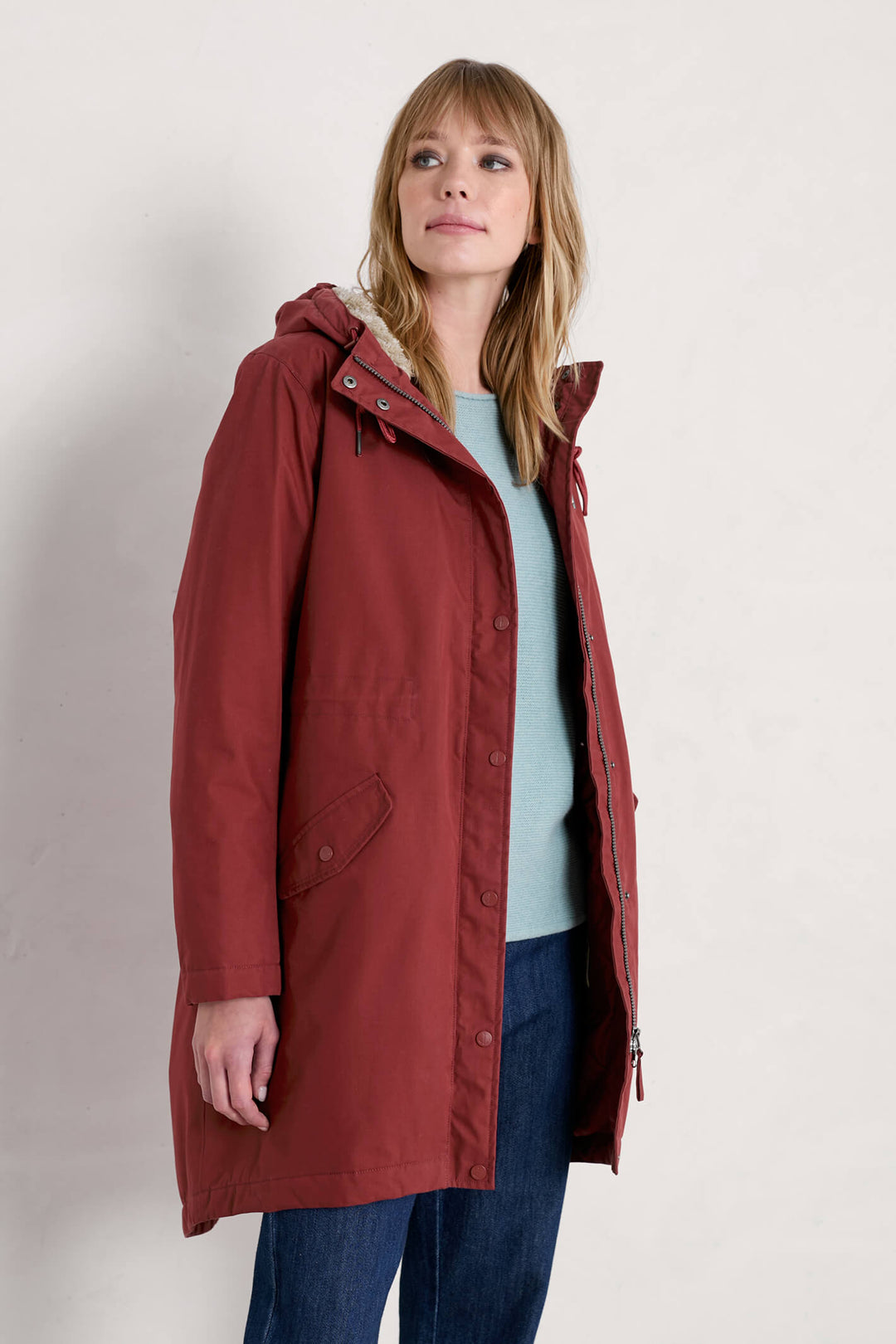 Seasalt 243879 Plant Hunter 2 Mahogany Red Raincoat - Shirley Allum Boutique